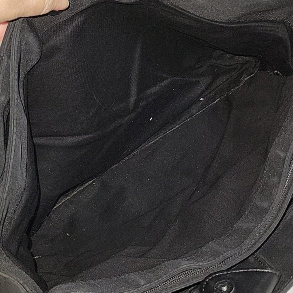 DKNY Black Nylon Tote Bag Shoulder LAPTOP Travel Purse Handbag Women's Woman's - Picture 10 of 15